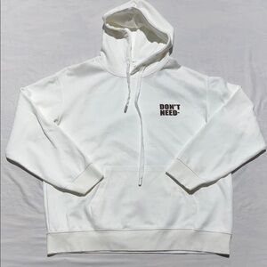 Men’s MJ Mcokojj Don't Need White Crewneck Hoodie Size 3XL